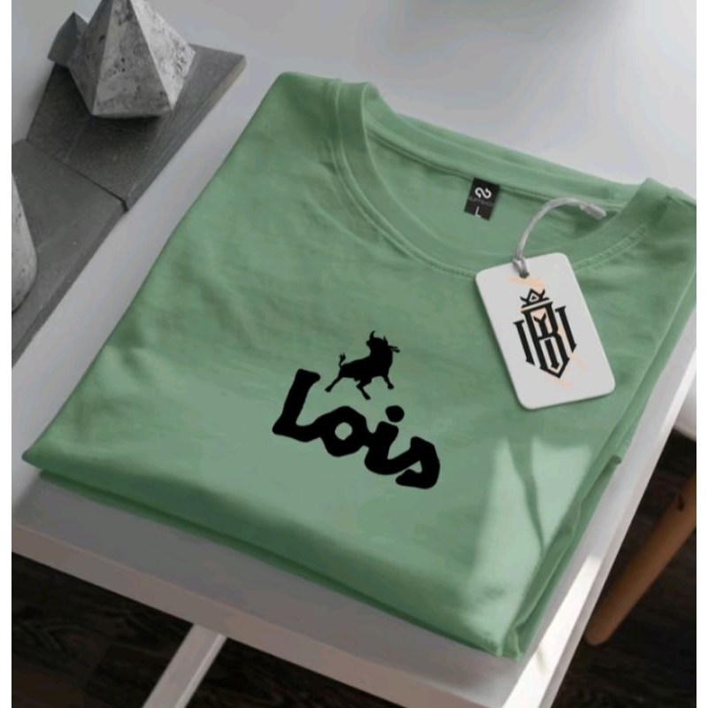 cod baju kaos distro lois text hitam keren premium kaos katun