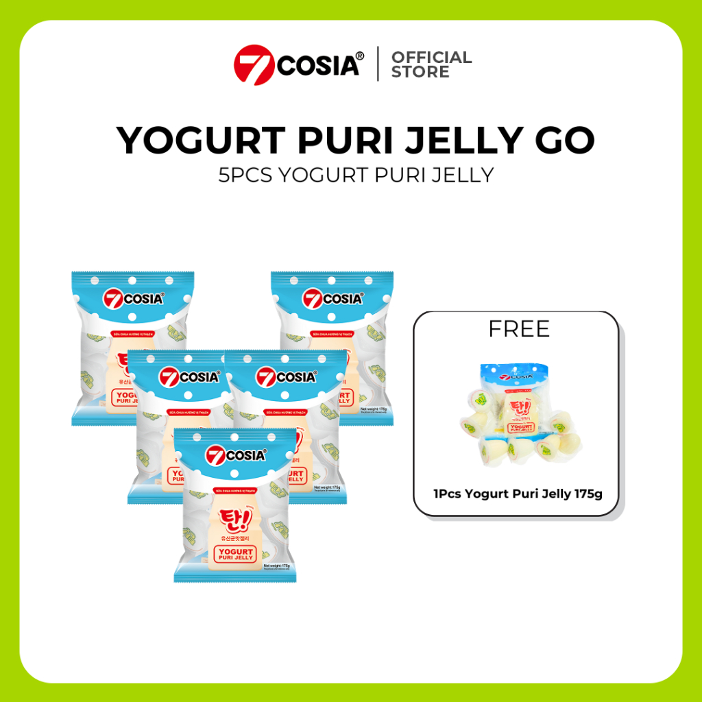 

【PENAWARAN KHUSUS】BUY 5 GET 1 FREE - 7COSIA Yogurt Puri Jelly 175g * 5 pcs | Jeli-Jeli Yogurt