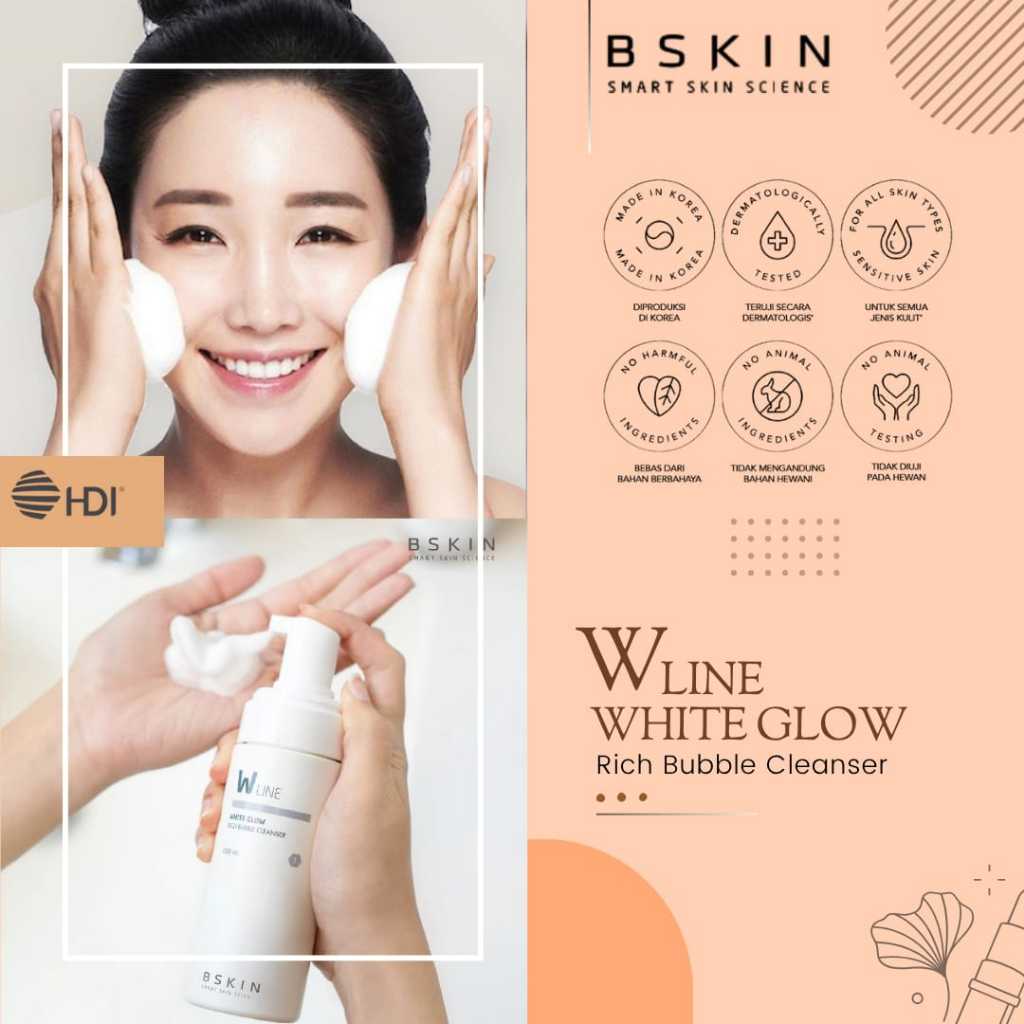 HDI WHITE GLOW Rich Bubble Cleanser • BSKIN ( Original HDI Origins™ )