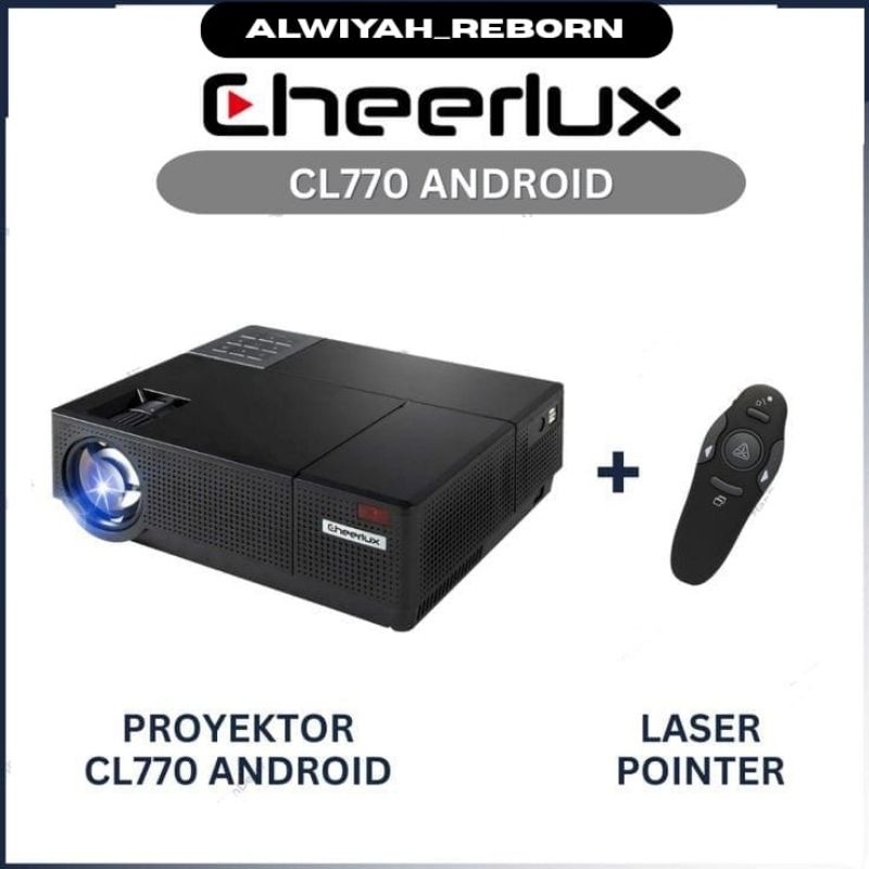 CHEERLUX CL770 ANDROID + TV PROYEKTOR 4000Lumens 1080P Full HD