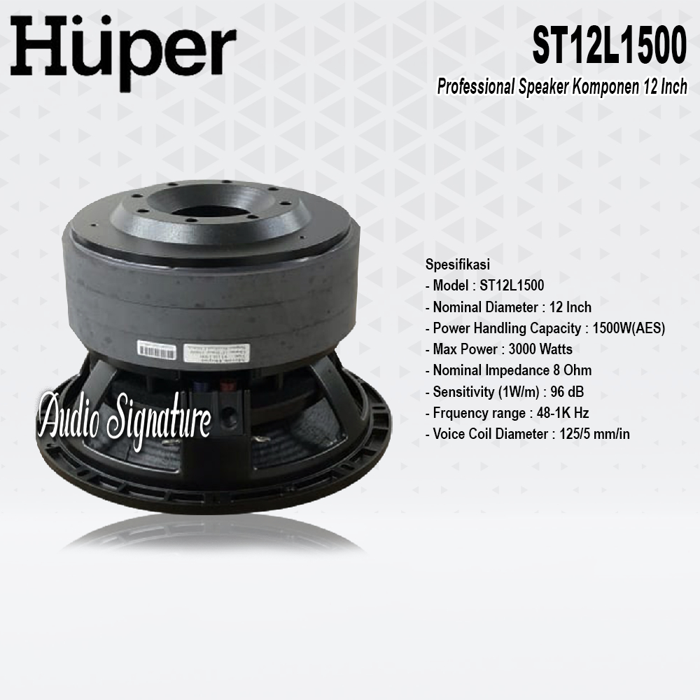 Komponen Speaker 12 Inch HUPER ST12L1500 | ST12 L1500 Triple Magnet Original