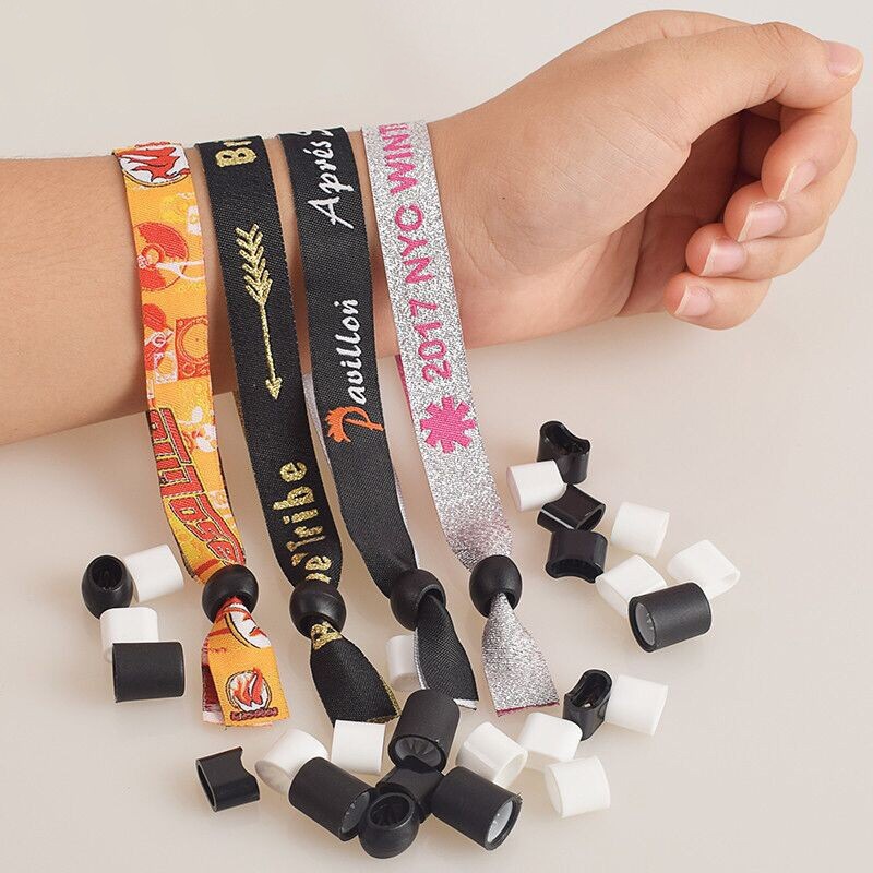 

Lock kunci tali lanyard id card wristband gelang tangan acara konser 1.5 cm putih hitam black whitemurah grosir pack pak