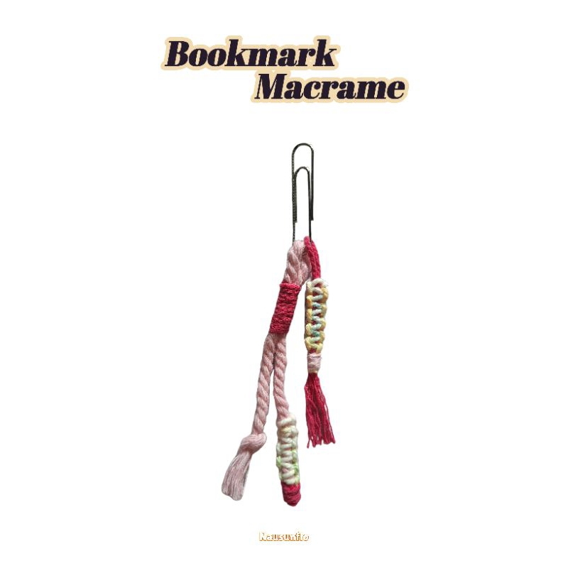 

Bookmark Macrame, Pembatas buku Macrame, Nausunflo