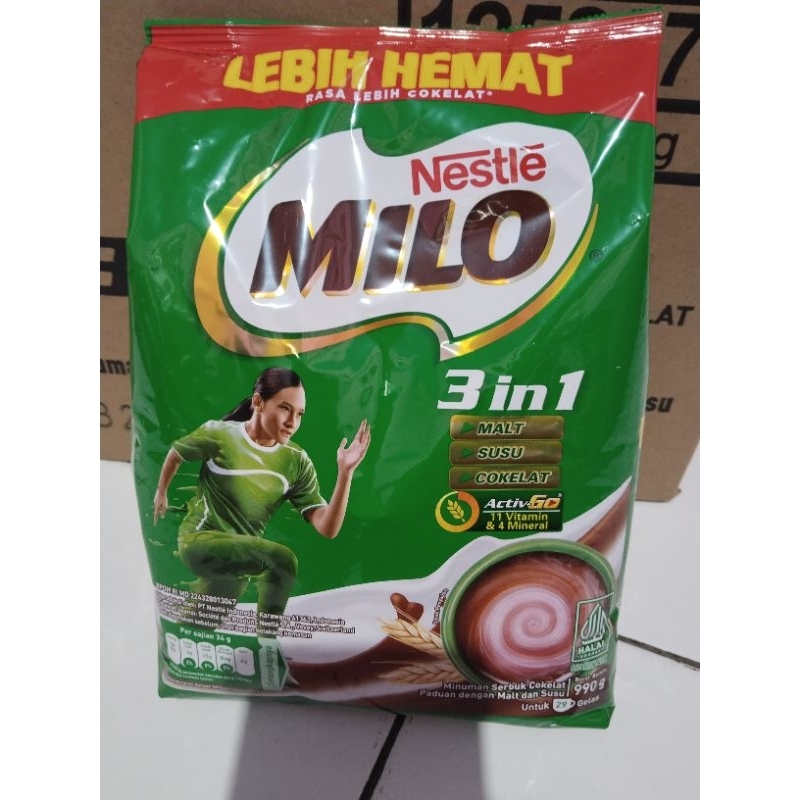 

MILO 3 in 1 990 gram (TEBUSSS MURAHHH!!) Stok terbatas!