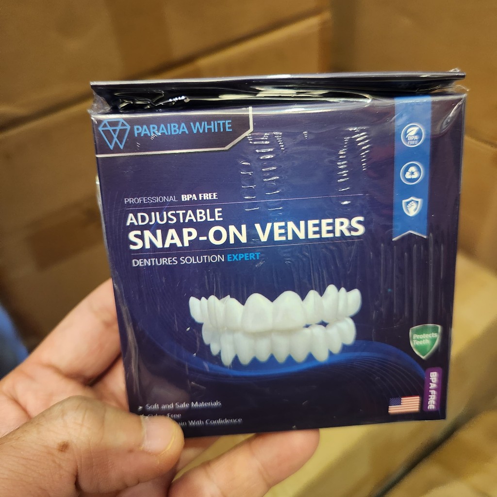 Snap On Veneers Gigi Palsu Smile Isi 2 Set Atas dan Bawah Lengkap Original Smile - Buatan USA