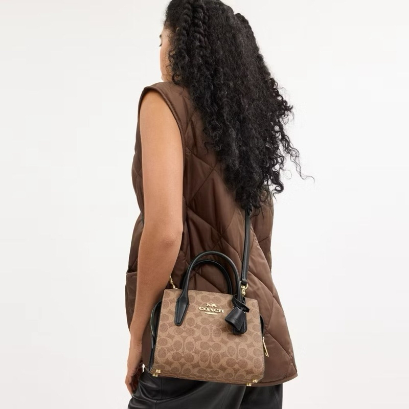 andrea carryall in signature canvas - coach original store
