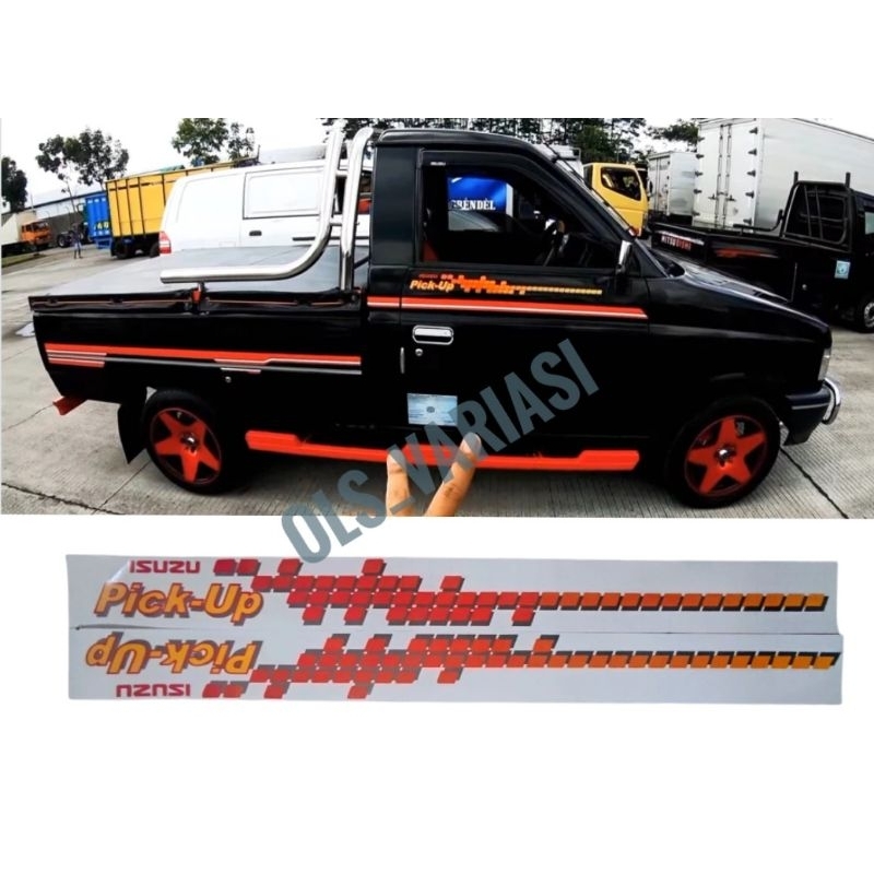 stiker isuzu panther pick up / stiker body panther pick up / body samping isuzu panter pick up / sti