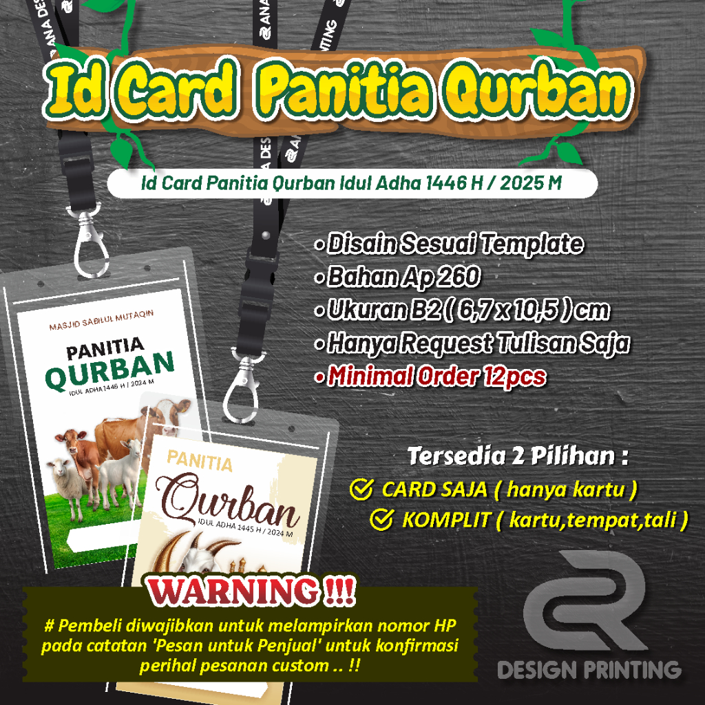 

Name Tag Panitia Qurban // Id Card Panitia Qurban Idul Adha ( Id Card Saja ) Panitia Idul Adha