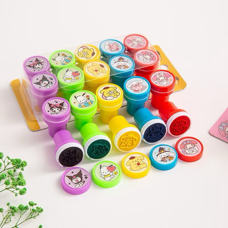 

Stempel kartun mini Sanrio / stempel komentar guru / stempel mainan anak-anak berwarna-warni