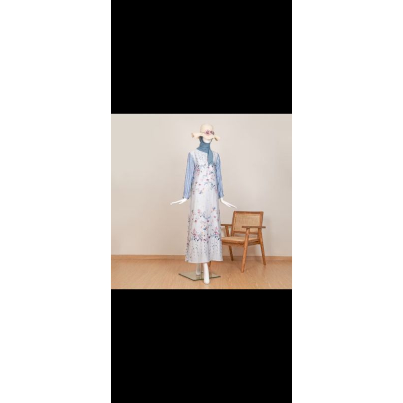 Gamis motif bunga mewah brand le khari