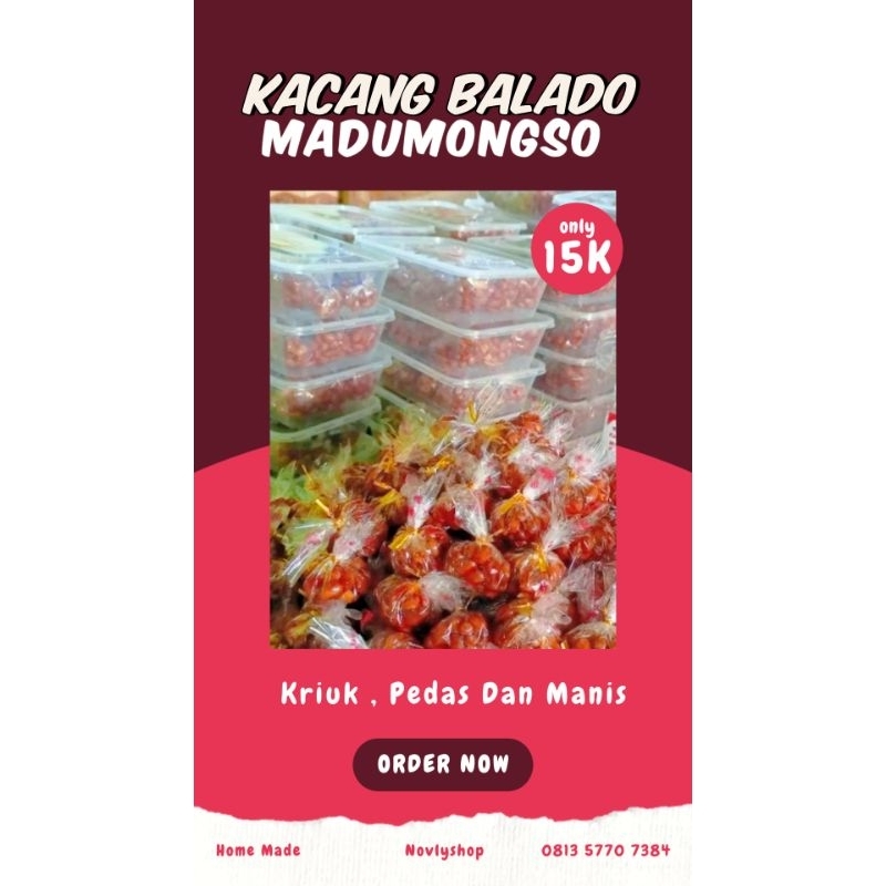 

Kacang Balado Madumongso pedas manis
