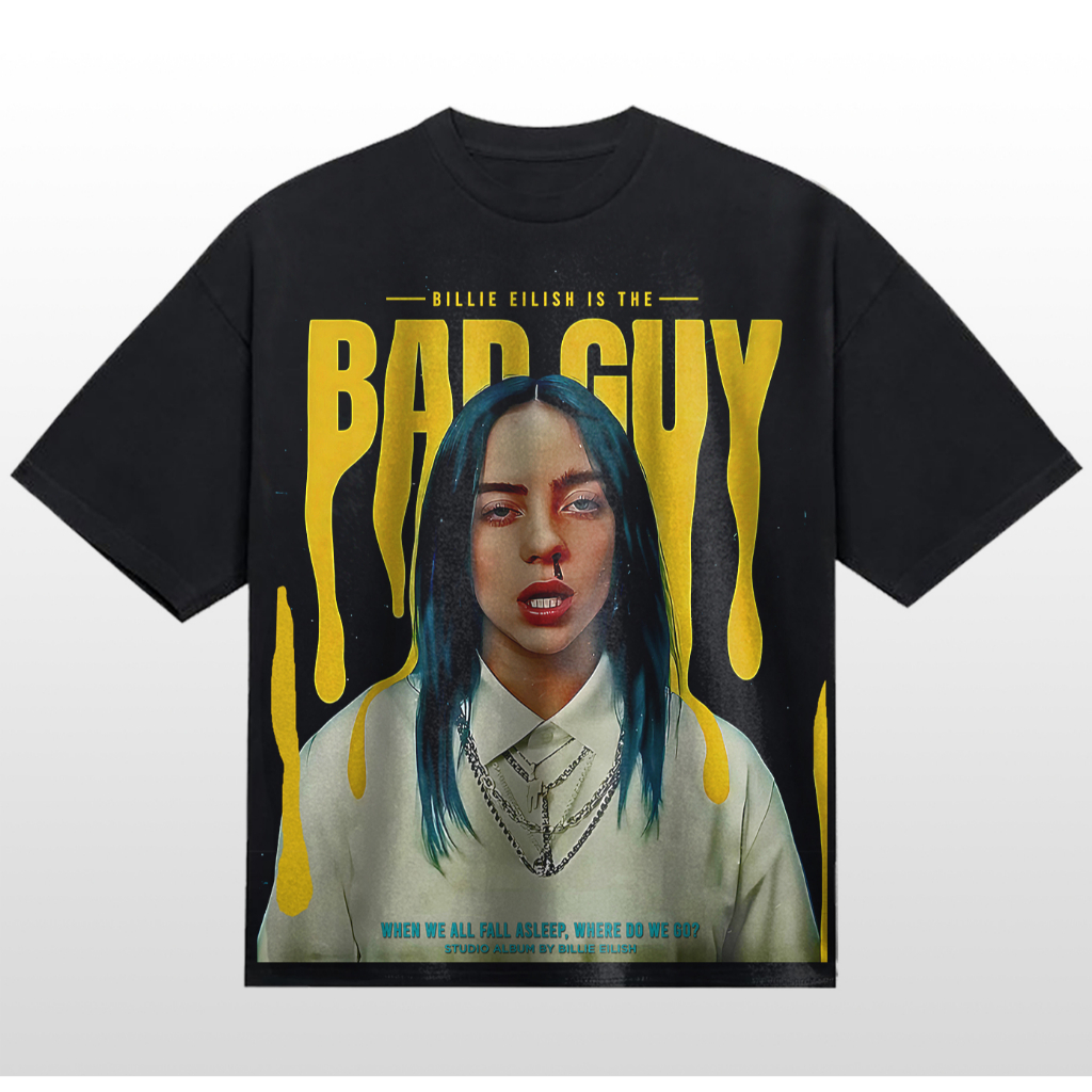 Billie Eilish Kaos Billie Eilish Kaos oversize Billie Eilish - Treasure Merch