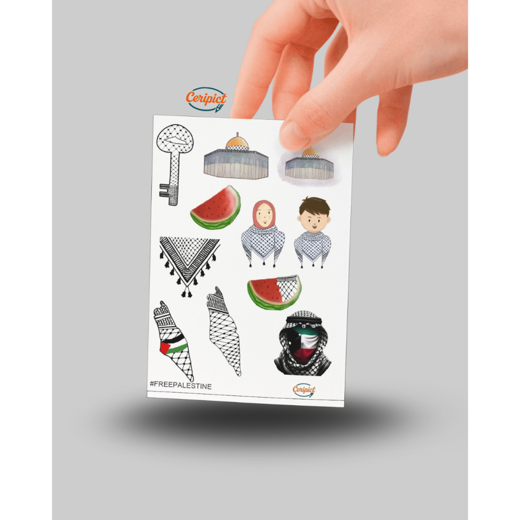 

Cutting Sticker Palestina, Keffiyeh, Al Quds Ilustrasi