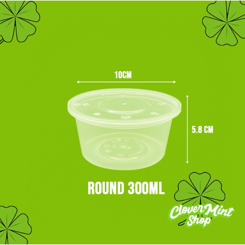 MANGKUK PLASTIK 300 ML (500PCS)/BOWL/KOTAK MAKAN/THINWALL/CUP PLASTIK