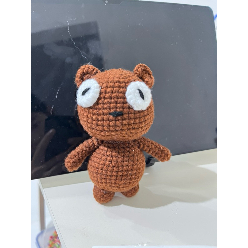 rajut bear bear crochet teddy bear mr bean bagcharm
