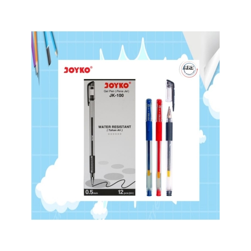 

PULPEN GEL JOYKO JK-100 (Runcing)/ JK-100NT (Jarum) 0,5mm