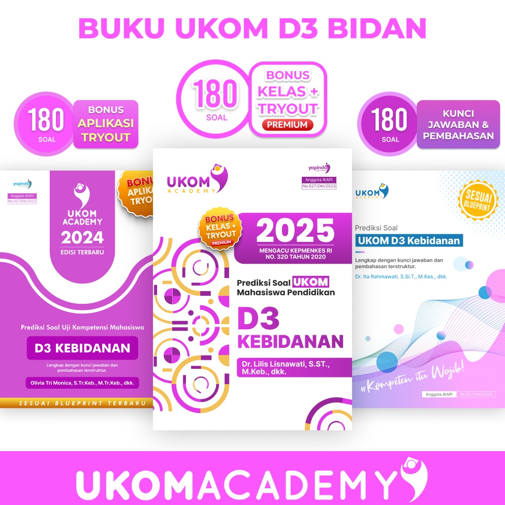 KODE X18L UKOM Academy Buku Prediksi Soal UKOM D3 Kebidanan