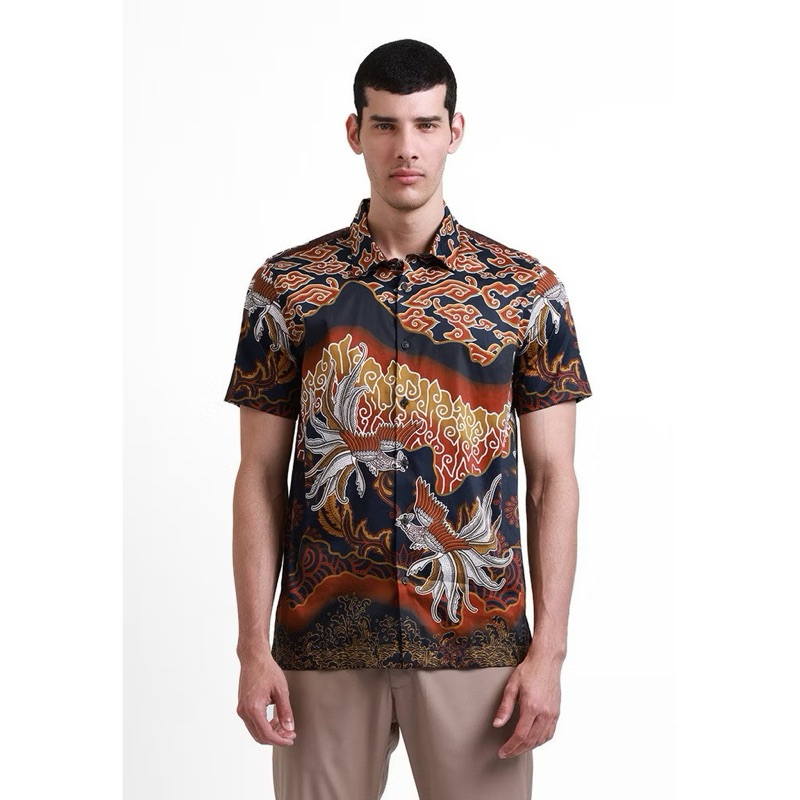 MANZONE-Kemeja Batik Lengan Pendek-Darudana Black
