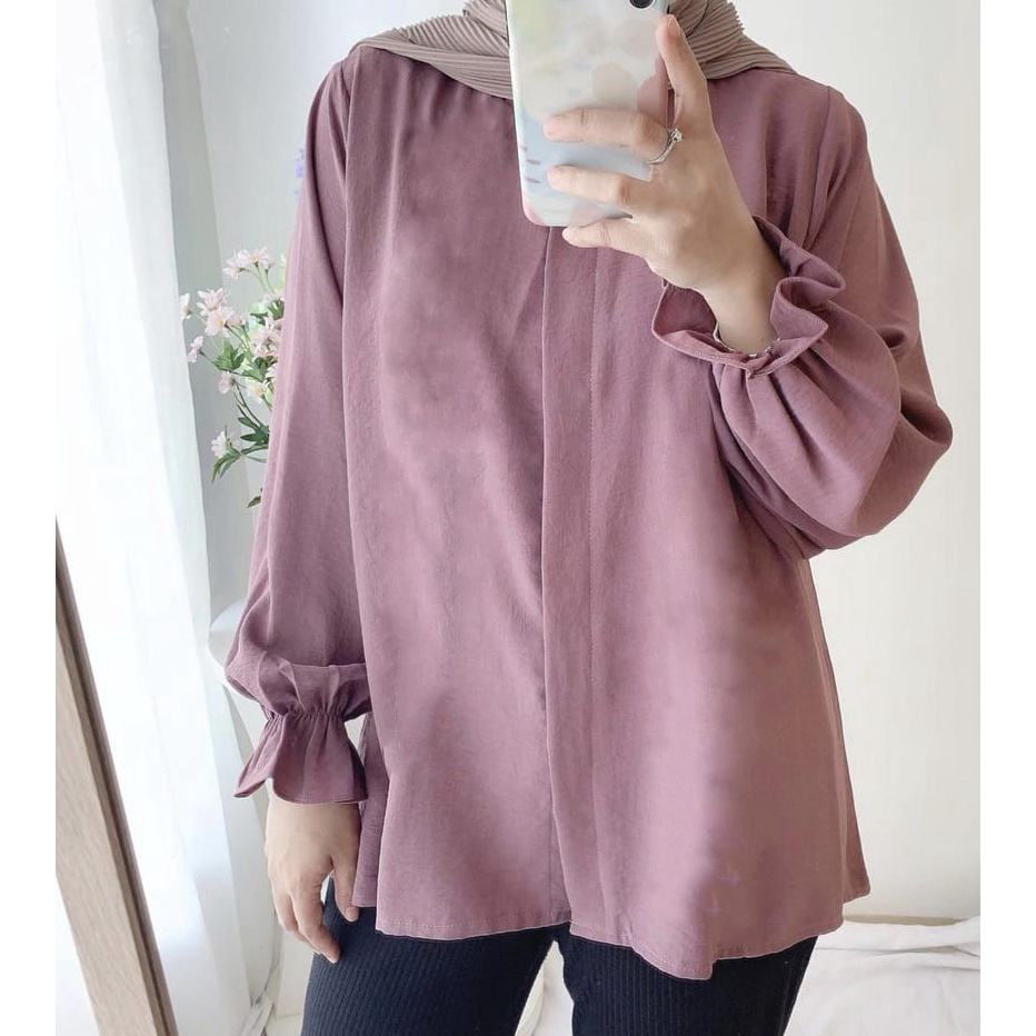 JAYACO Kemeja Oversize Cana Crinkle  Blouse Cana Premium airflow crincle XL