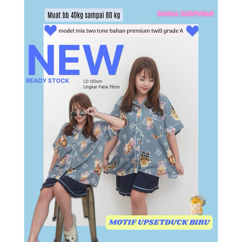 PIYAMA PREMIUM TWILL MUAT BB 40 - 80 KG READY STOCK JUMBO ONE SET PENDEK PREMIUM GRADE A MOTIF UPSET