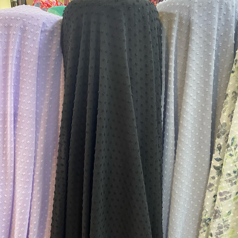 kain ceruty rubbia polos premium - kain sifon rubbia polkadot premium - kain rubbia style korea prem