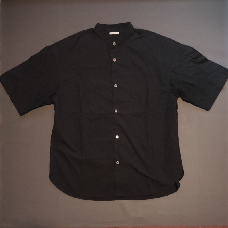 kemeja koko sanghai gu ss black S fit L