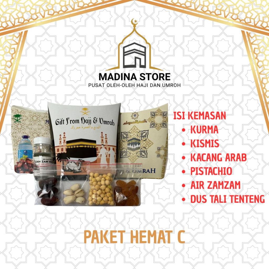 

Paket Hemat Oleh-oleh Haji dan Umroh Paket C isi Air Zamzam