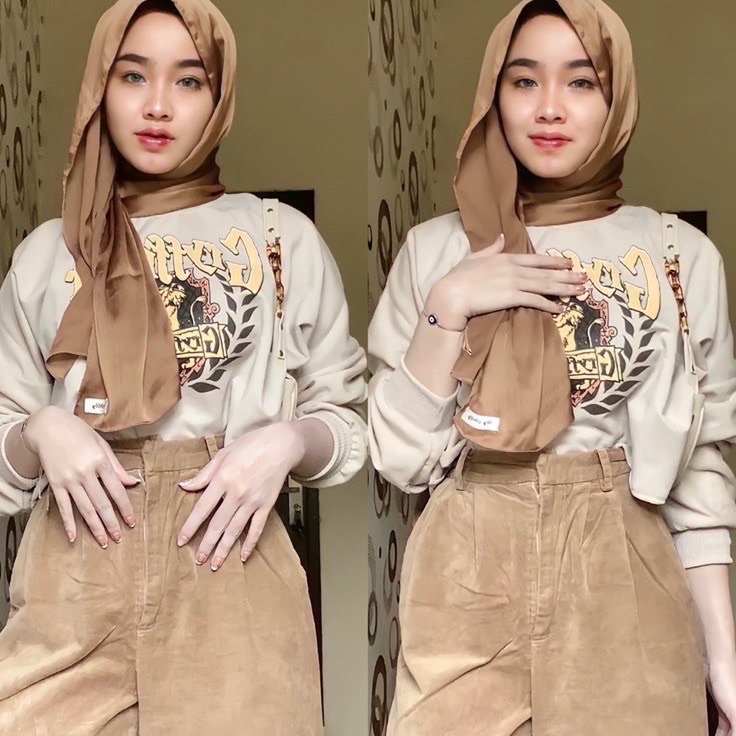 Bisa Cod  Sweater Crop Wanita Oversize GRYFFINDOR LD 11 P 45