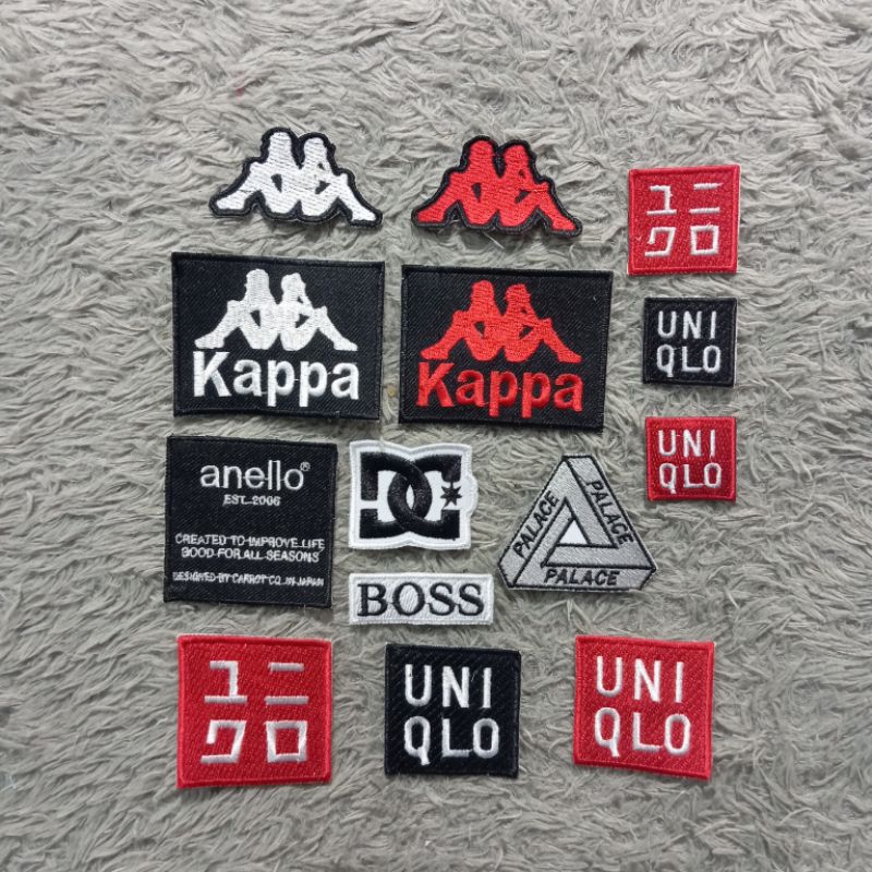 Patch bordir,logo bordir, brand luar negri, logo bordir brand, patch bordir komputer