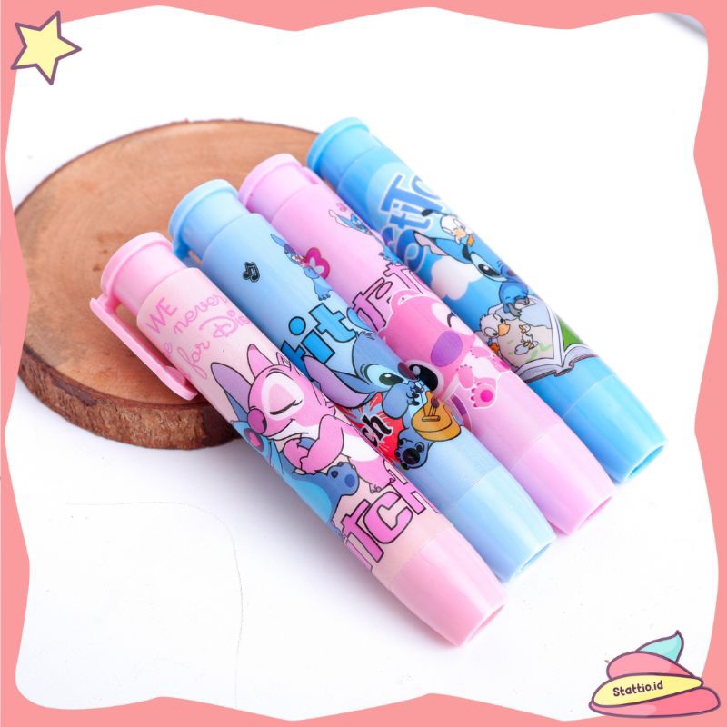 

Penghapus Mekanik Depressible ER-1815 Stitch Mechanical Cetek Lilo Pastel Pink Biru Eraser