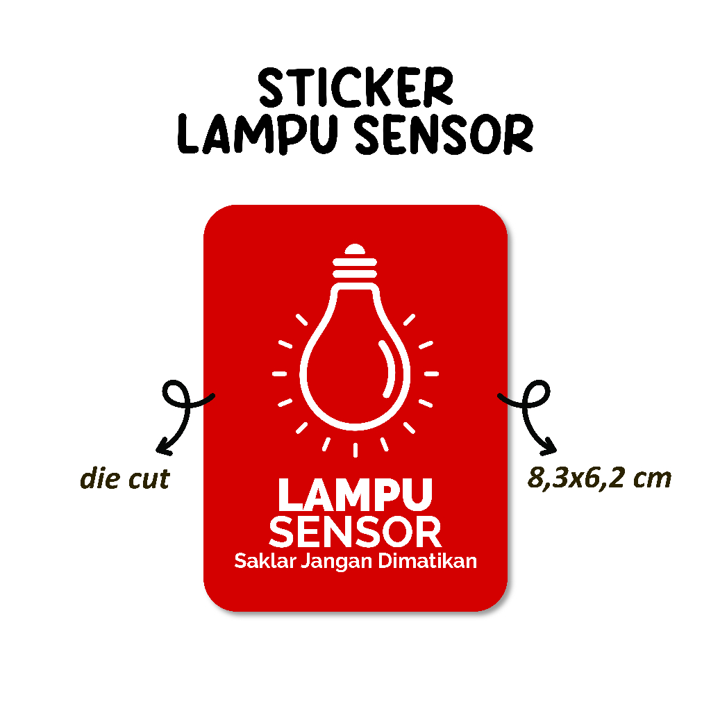 

Stiker Lampu Sensor Jangan DImatikan Ini Lampu Otomatis Air Stiker Awet Tahan Air Sudah Dipotong Sticker Vinyl Laminasi Glossy Die Cut Warna Biru Cerah 8,3x6,2 cm