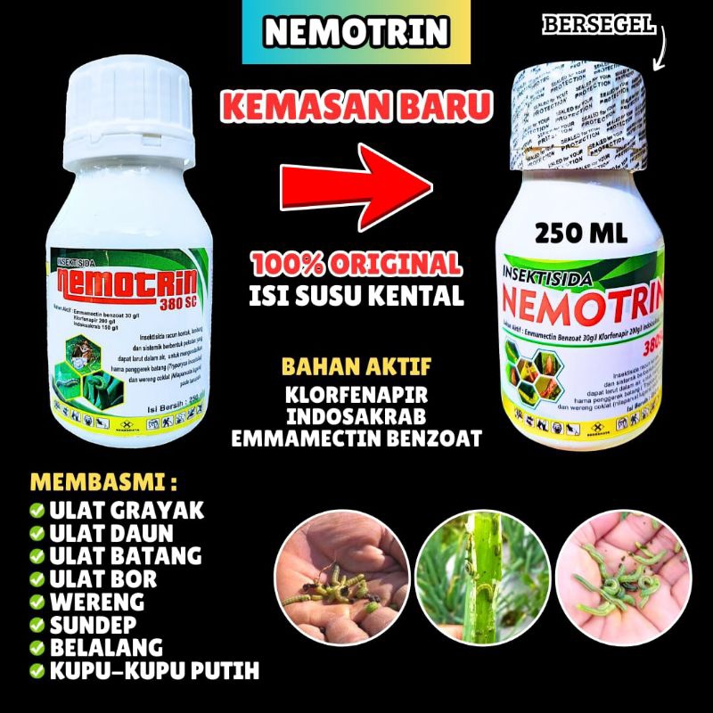 INSEKTISIDA / INSEKTISIDA CAIR / INSEKTISIDA NEMOTRIN / PENGENDALI HAMA ULAT / ATASI HAMA ULAT / ULA