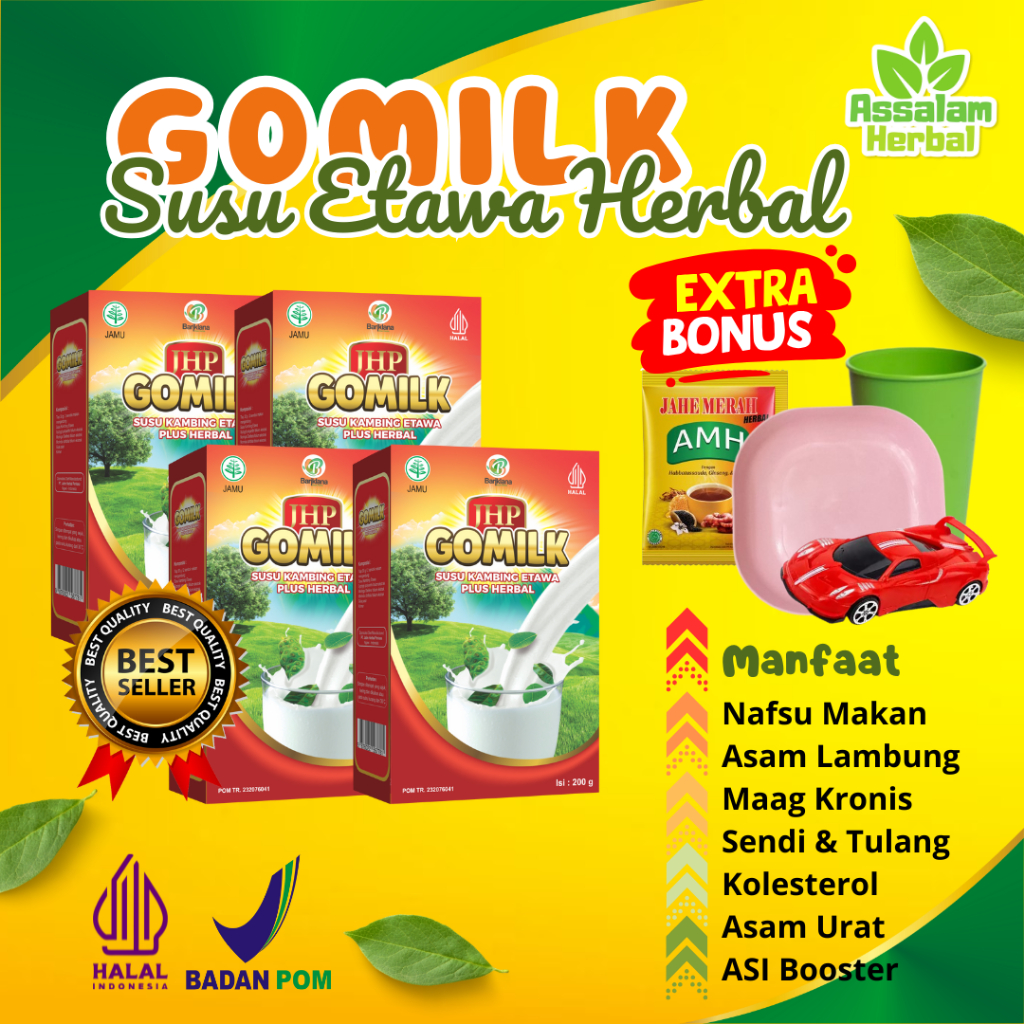 

PAKET GOMILK 4 BOX Susu Kambing Etawa Atasi Nyeri Tulang Sendi Lutut Rematik Asam Urat Kolesterol