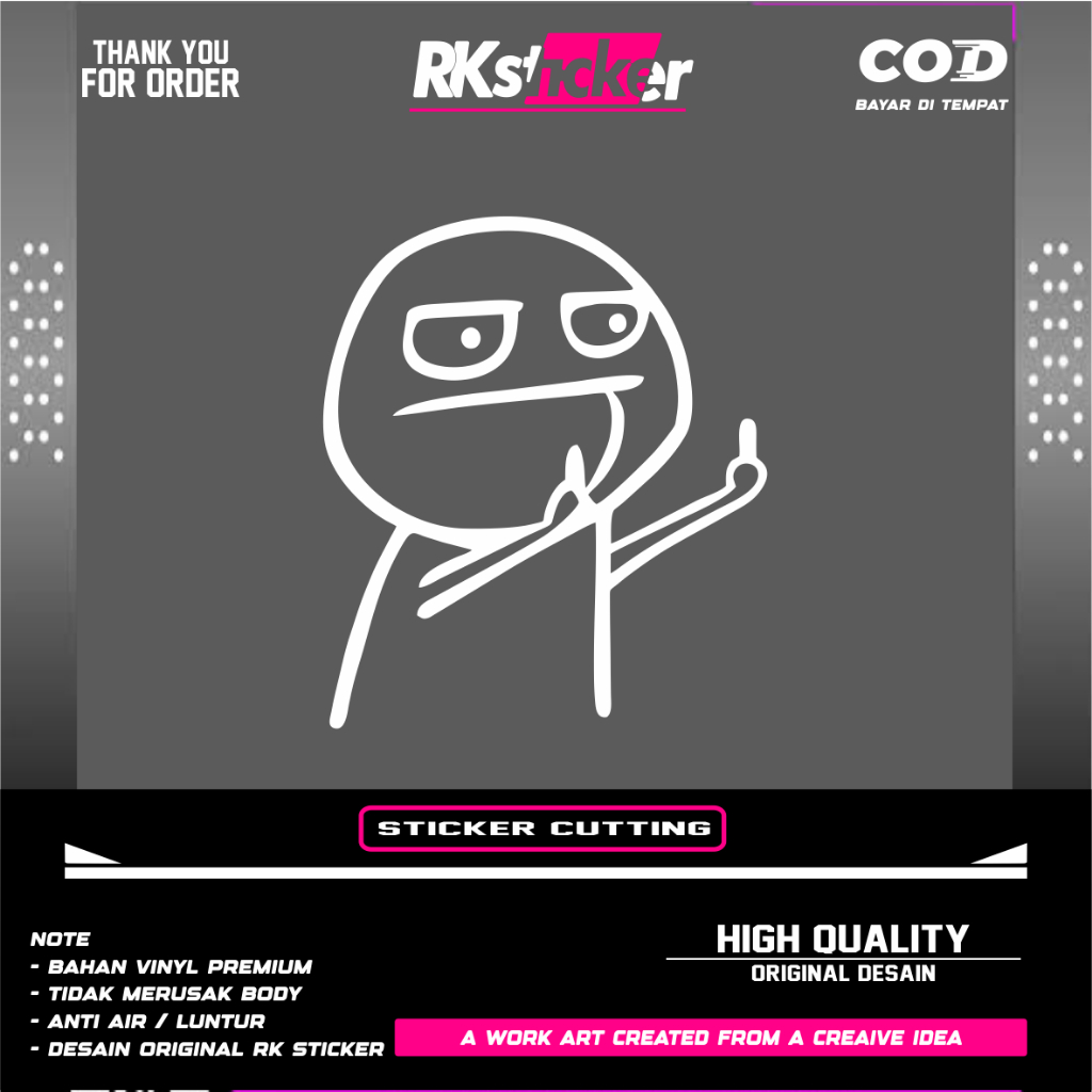 

STICKER MIDDLE FINGER STIKER ANIMASI PUCEK LUCU