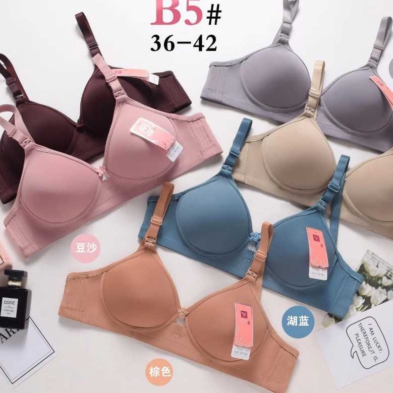 Terbaik GROSIR BRA BH LINGCAO B5 ORIGINAL CUP B  CUP SEDANG KAITAN 3 BUSA TIPIS TANPA KAWAT