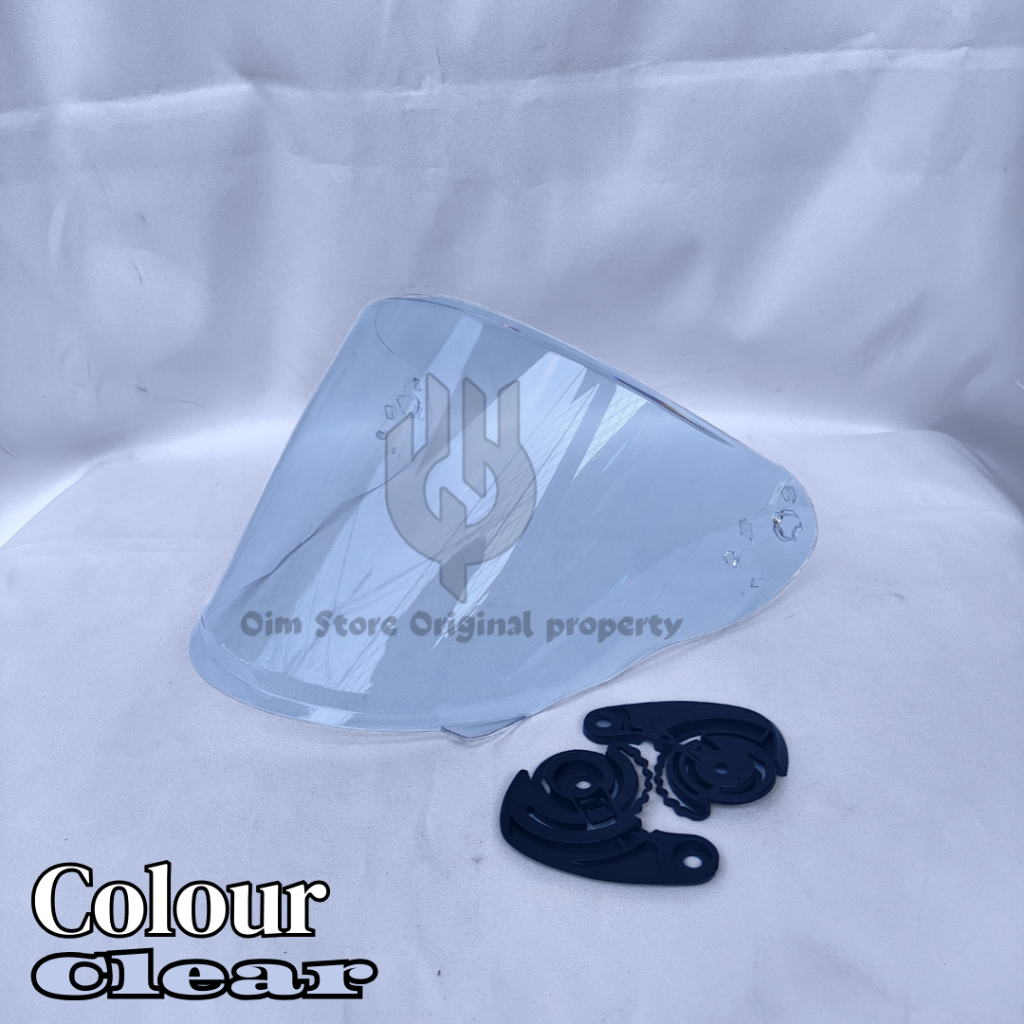 Flat visor helmet NHK R6 | kaca helm nhk r6 bening hitam iridium silver gold red blue