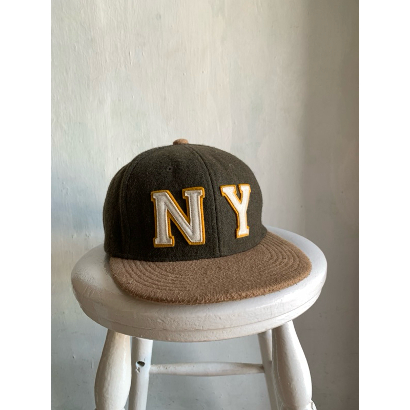 topi snapback NY army tag lengkap bludru material