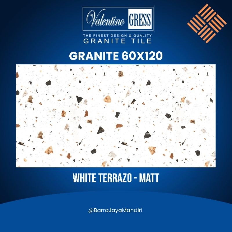 GRANITE 60X120 WHITE TERAZZO | MATTE