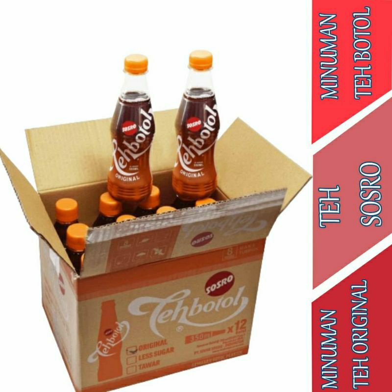 

Teh botol Sosro tawar 350Ml × 12 pcs