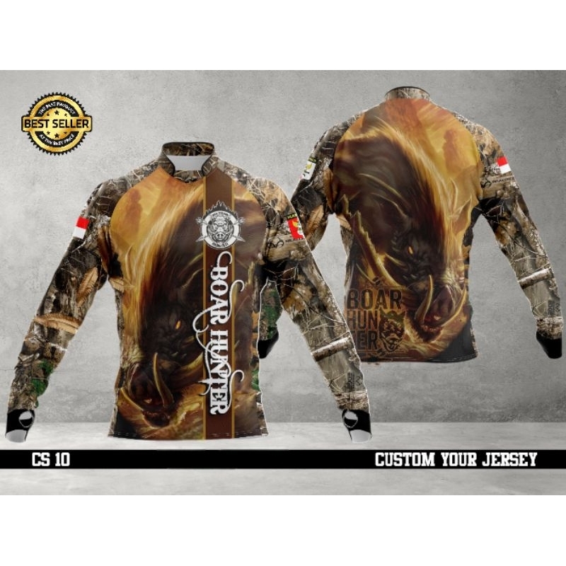 BAJU PERBAKIN TANGAN PANJANG / JERSEY PERBAKIN BERBURU / BAJU PERBAKIN KOMBINASI CAMOUFLAGE