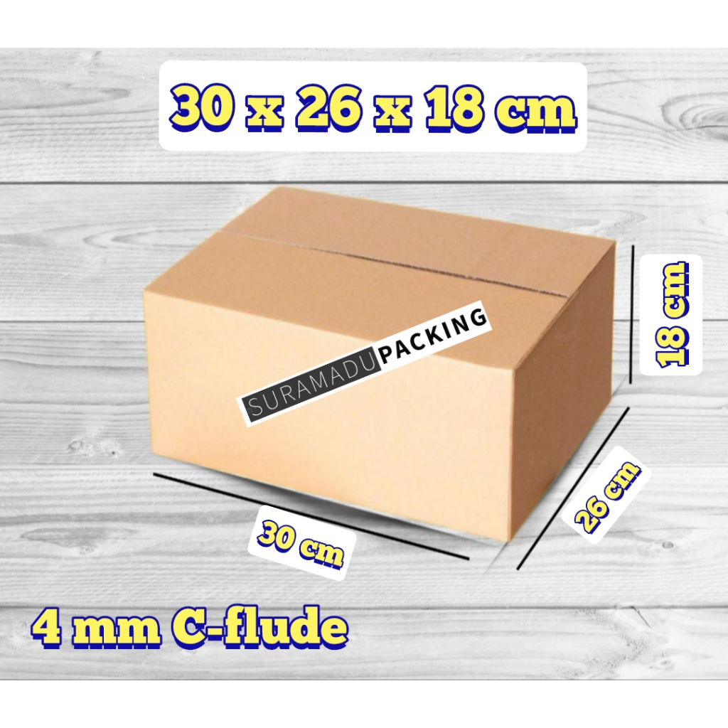 

Kardus box karton packing 30x26x18 cm Packing Polos dan Tebal 4mm C FLUDE