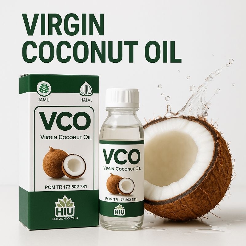 

VCO Virgin Coconut Oil 100 ml Herbal Indo Utama HiU | Minyak Kelapa Alami