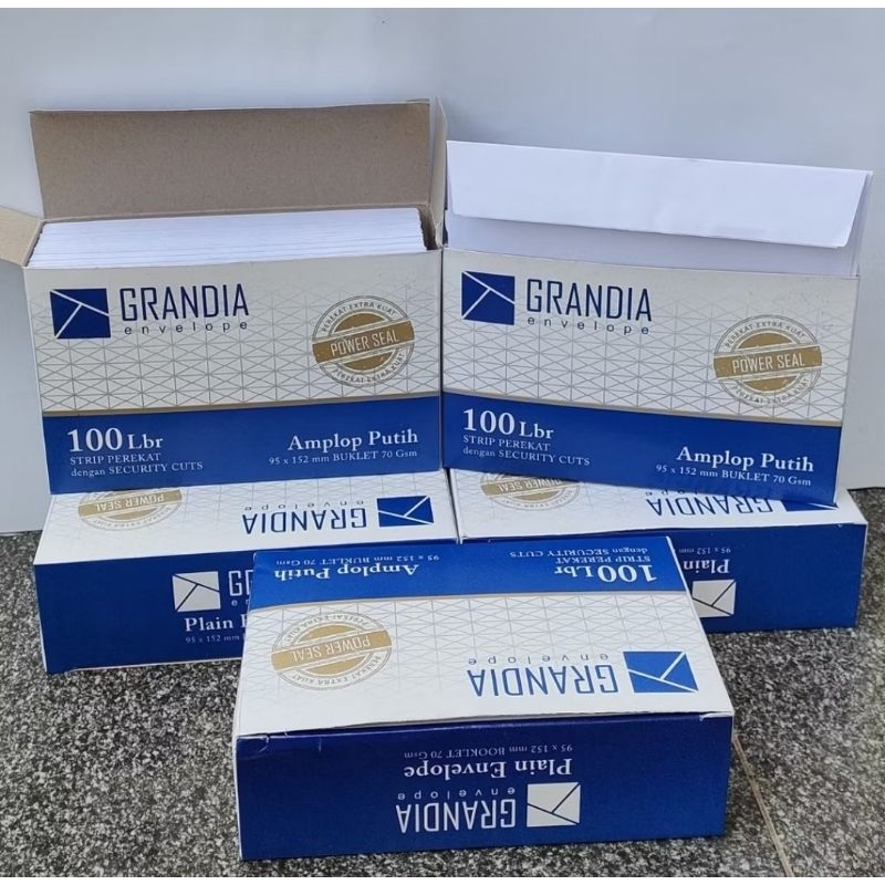 

Amplop putih grandia 100 lembar