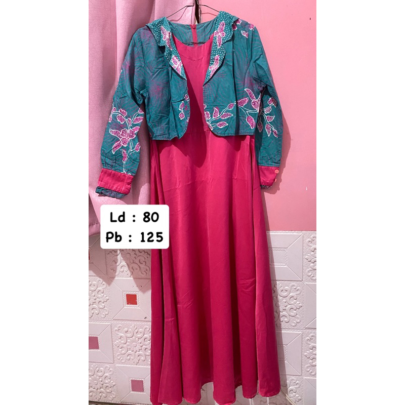 Gamis pink fanta - PRELOVED