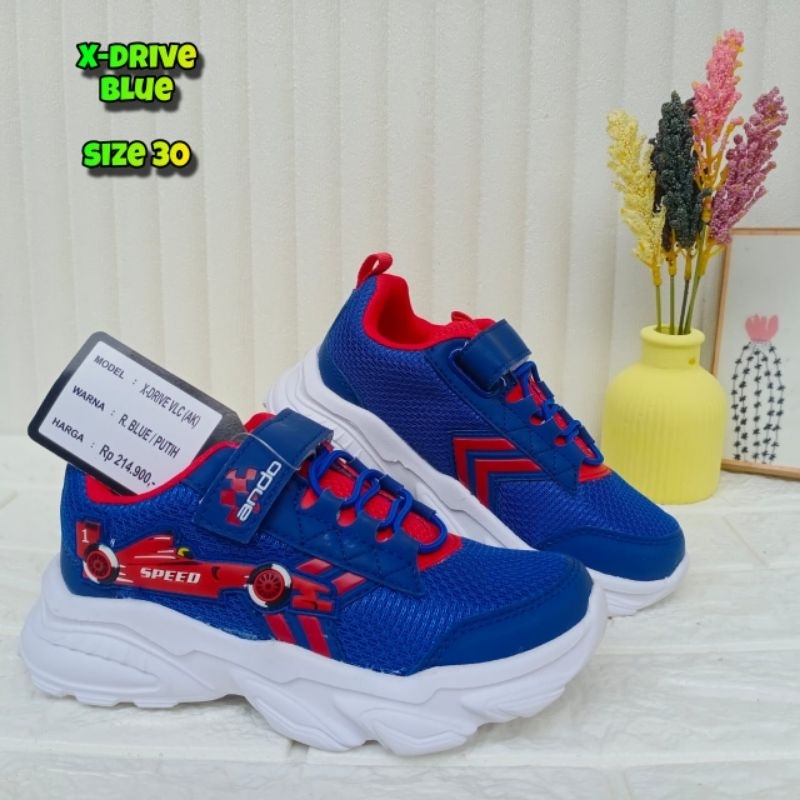 SEPATU SNEAKERS ANAK LAKI-LAKI TERBARU ANDO SHARK SIZE 28-32 - SEPATU SEKOLAH ANAK LAKI-LAKI PAUD TK