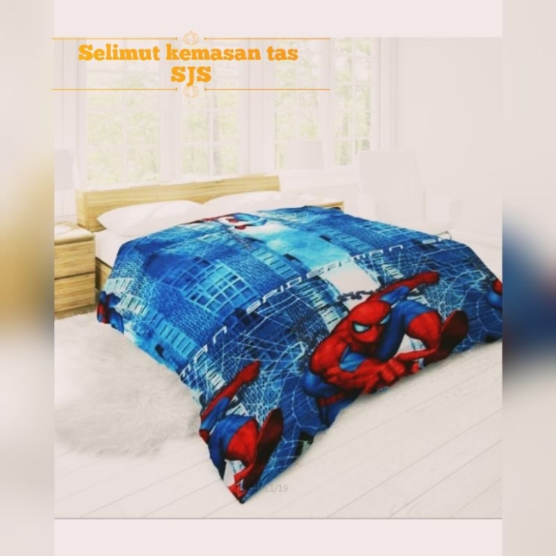 SELIMUT BULU HALUS SELIMUT SEPIDERMAN ANAK SELIMUT TAYO SELIMUT ANAK LAKI LAKI SELIMUT KEMASAN TAS