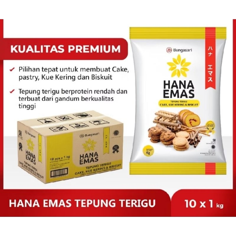 

Bungasari Tepung Hana Emas 1kg 10pcs