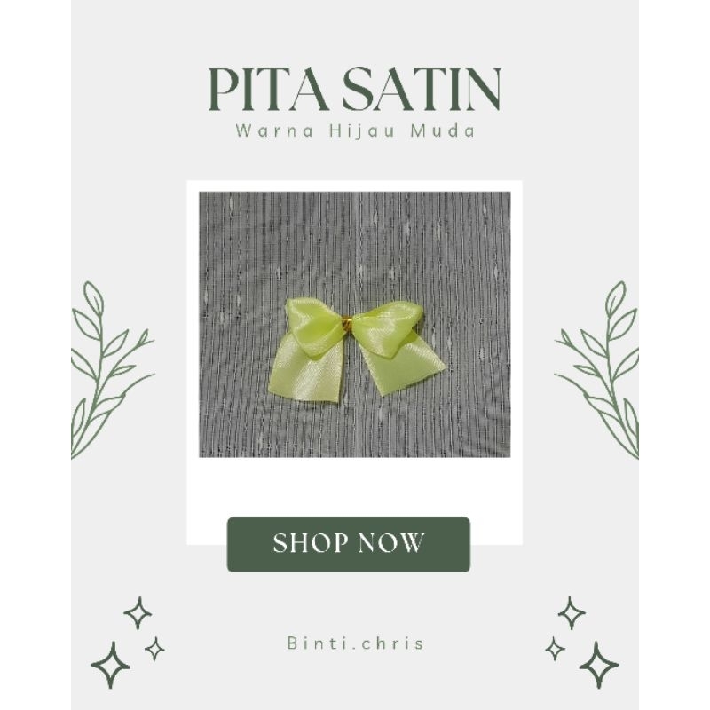 

PITA SATIN TEMPEL / PITA SOUVENIR / PITA WARNA HIJAU MUDA