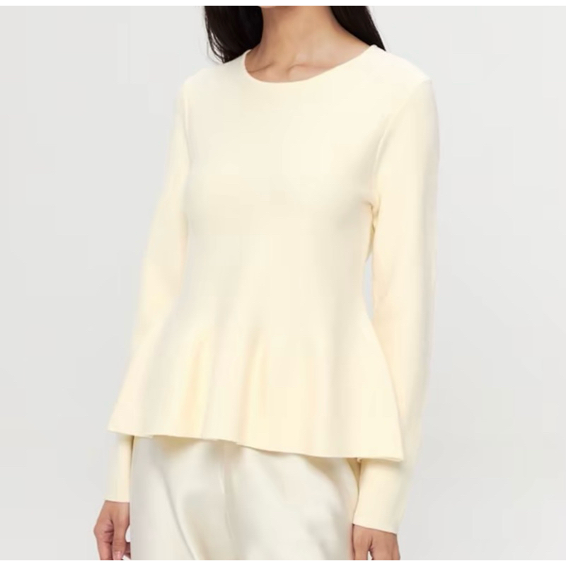 DUMA Josette Peplum Top | Cream