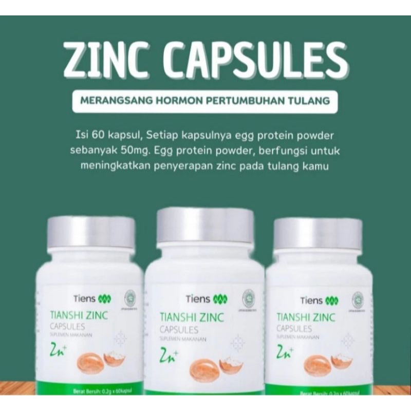 Tianshi Vitamin zinc suplemen penambah nafsu makan berat badan tinggi badan
